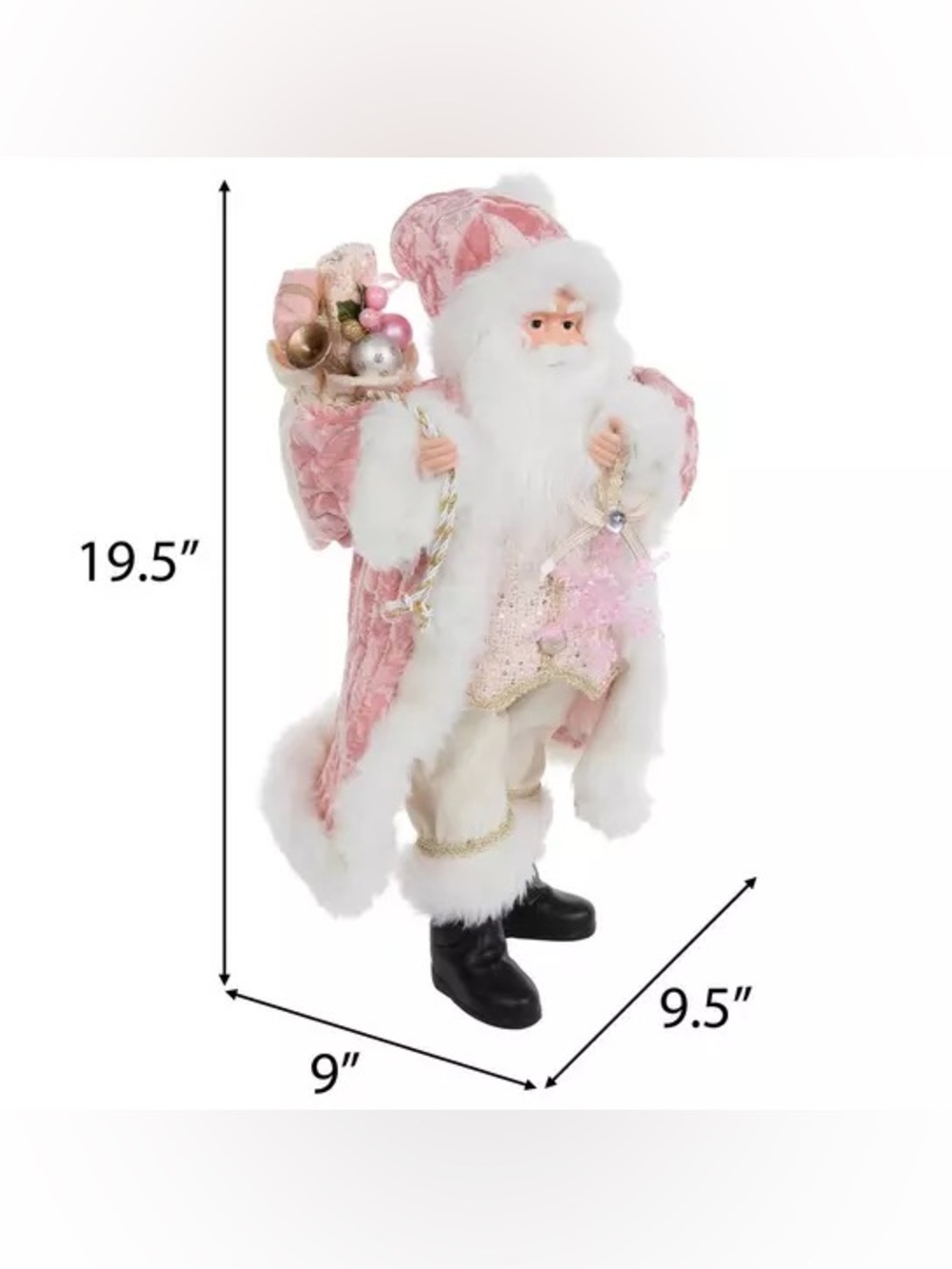 Pink Snowflake Santa - Picture 2 of 3
